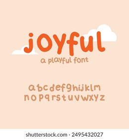 This playful and cheerful font features rounded, friendly letters that convey a sense of joy and whimsy