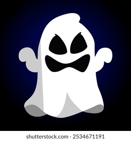 This playful ghost vector illustration adds a whimsical touch to Halloween designs. Perfect for spooky themes and creative projects!