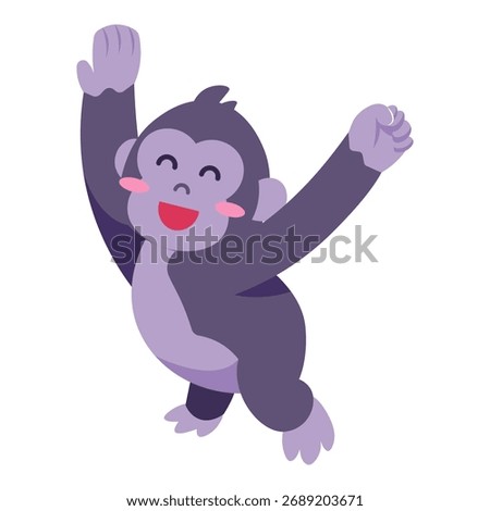 This playing gorillas illustration is suitable for animal especially Gorilla.