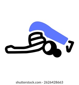 This Plow (pose) icon is suitable for Yoga, Mindfulness, Healthy Lifestyle, etc