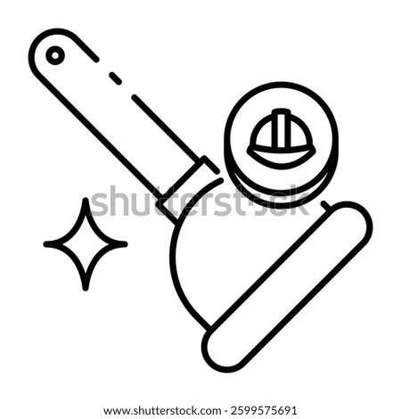 This Plunger icon is suitable for May Day, Labour Day, etc