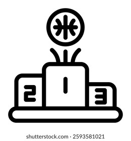 This Podium icon is suitable for Basketball, Sport Event, etc