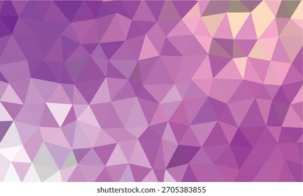 Este fondo poligonal presenta un mosaico de triángulos interconectados en numerosos tonos y tonalidades. La paleta de colores va desde la lavanda clara hasta el púrpura profundo, creando un patrón abstracto.