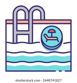 This Pool icon is suitable for Travel and Tourism, etc