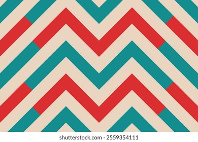 This is a popular vintage zigzag chevron pattern