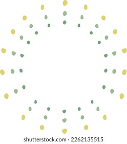 This is a pop-up hand-painted circular frame (concentration lines).