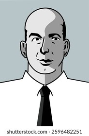 This is a portrait of middle aged man