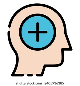 This Positive Thinking icon is suitable for new year, new resolution, lifestyle, healthy lifestyle, etc.