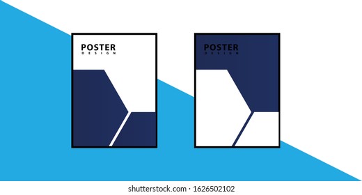 in this poster design there is a good blue and white combination