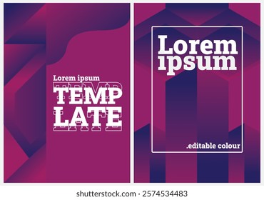 This poster template features a dynamic and energetic design with a dominant magenta hue, making it bold and eye-catching. The magenta color evokes feelings of strength, enthusiasm, and attention, mak