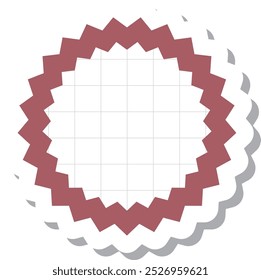 This is a post-it style memo icon illustration.　Post-it style with a grid pattern