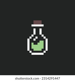 this is potion icon in pixel art with black background and little color,this item good for presentations,stickers, icons, t shirt design,game asset,logo and your project.