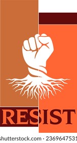 this is power full hand with the beautiful roots of tree use for banner and stande for nature