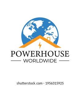 Este es un concepto de diseño del logotipo de la casa de poder en formato vectorial