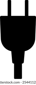 Dies ist das Netzstecker-Symbol (Silhouette einer Steckdose).