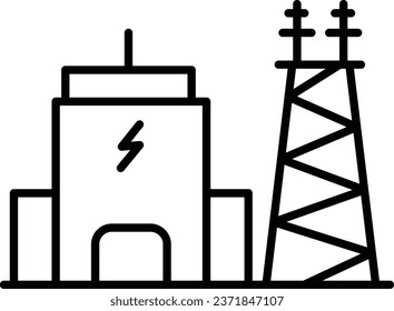 Este es el icono vector de línea de la estación de energía, fácilmente modificado con la combinación de colores rellenos y de moda, encontrará representaciones de conceptos esenciales de iconos.

