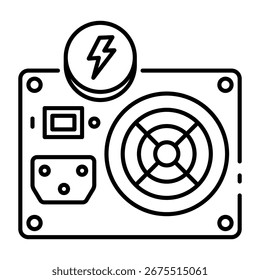 Este icono de la unidad de fuente de alimentación es adecuado para Computer Component.