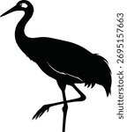 This powerful graphic is an excellent icon or symbol for projects related to wildlife conservation, ornithology, nature education, and North American fauna. The simple, bold shape is ideal for logos