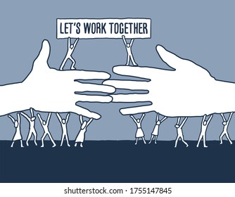 This powerful message of unity says “Let’s work together”.  With plenty of room for your message.