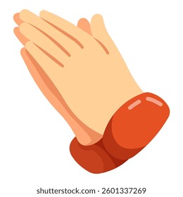 This Pray hand illustration is suitable for Easter element stickers, etc.
