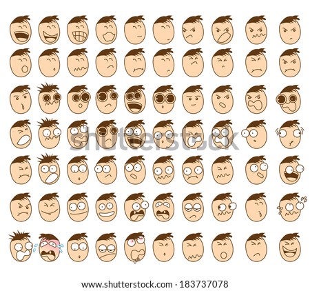 This presentation of another emoticon of young boy mood.