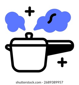 Dieses Druckkochsymbol eignet sich für Speisen, Kochen, Kulinarisches usw.