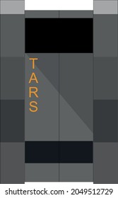 This is a primitive version of a vector picture of a robot TARS