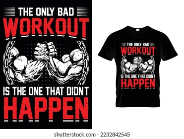 This Print Ready Editable Gym T-Shirt Design will Make Your T-shirt Designs Stand out like never before, Design is perfect for print and merchandising.
