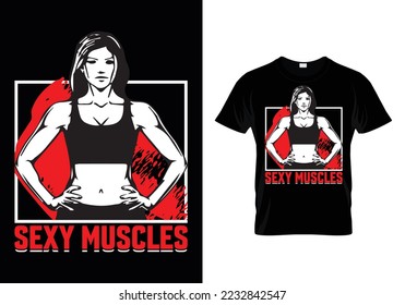 This Print Ready Editable Gym T-Shirt Design will Make Your T-shirt Designs Stand out like never before, Design is perfect for print and merchandising.