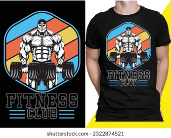 Camiseta de Fitness Club, camiseta de Gym Lover, diseño de camisetas de verano