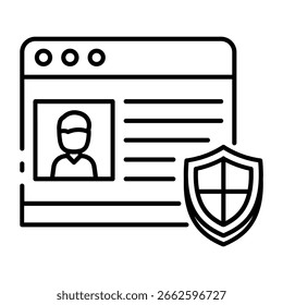 Este icono de propósito de privacidad es adecuado para seguridad de red, seguridad digital, etc