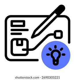 Este ícono de diseño de Producto es adecuado para la fabricación, distribución y campos relacionados.
