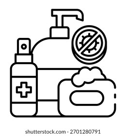 Este ícono de saneamiento de Producto es adecuado para Producto orgánico, etc.