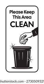 This professional facility maintenance sign features the clear directive 