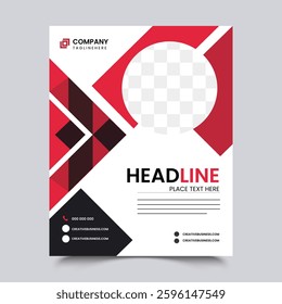 This is a professional, geometric flyer template design.