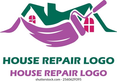 This is professional house repair logo, that can use printing or business purpose.