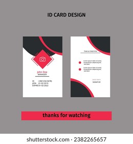 Esta es una plantilla de diseño profesional de tarjetas de identificación. Estoy esperando la revisión.