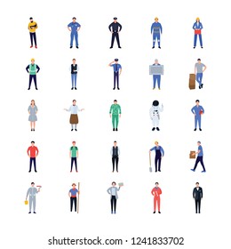 This is professional persons flat icons pack represents individuality of each person. This pack proves to be useful in various projects like, society, professions, avatar, people and many more.  