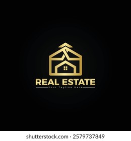 This professional real estate logo design is created in a modern and minimalistic style.