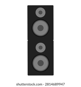 This professional studio loudspeaker features a vertical tower design with four integrated circular drivers for high fidelity sound performance. The minimalist black casing offers a sleek aesthetic suitable for modern audio setups and music recording.