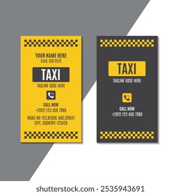 Dies ist ein professionelles Taxi Business Card Design Template für alle Taxiunternehmen geeignet.