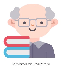 Este icono del profesor es adecuado para la educación, la escuela, la universidad, etc.