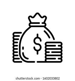 This is profit vector icon with white background