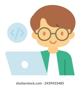 This Programmer icon is suitable for Profession, occupation, job, avatar, etc.
