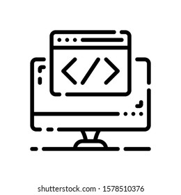 This is programming vector icon with white background