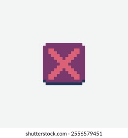 this is prohibited icon in pixel art, this item good for presentations,stickers, icons, t shirt design,game asset,logo and your project.