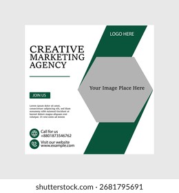 This project modern digital marketing agency post design made for professional branding and social media promotion.