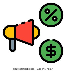This Promotion icon is suitable for shopping, ecommerce, supermarket and business