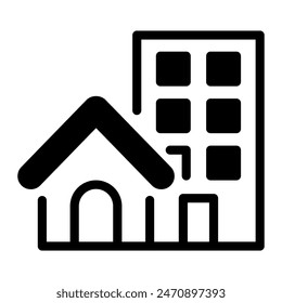 Dieses Immobiliensymbol eignet sich für Finanzberatung, Buchhaltung, Wirtschaft usw.