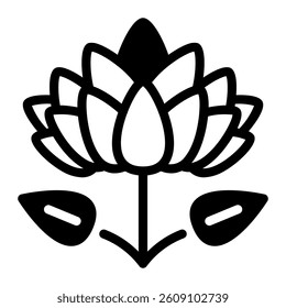 This Protea icon is suitable for Africa, Africa Day, etc
